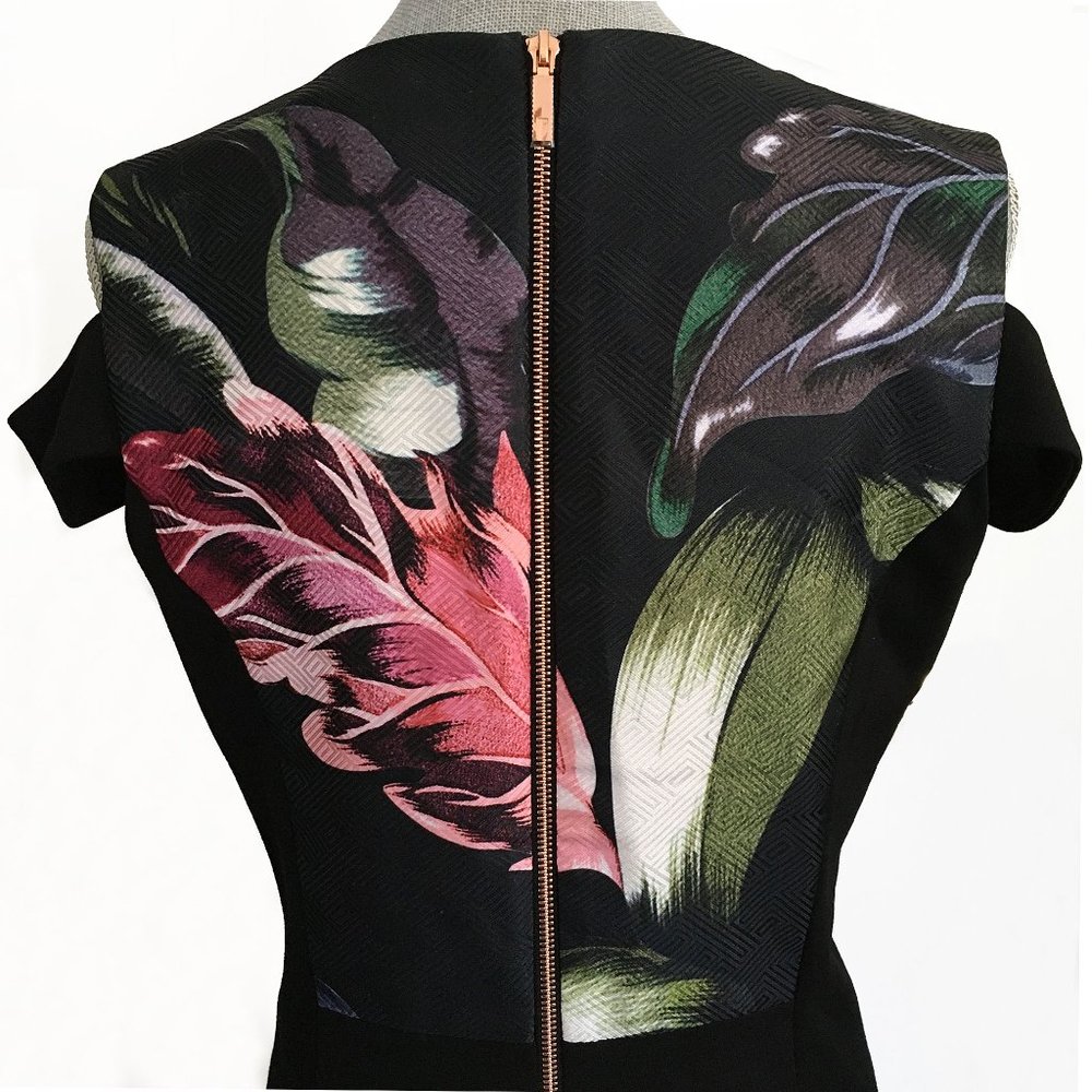 Ted Baker Floral Shift Dress SZ 4 - Picture 5 of 8